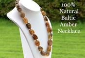 Large Natural Baltic Amber Necklace 56cm