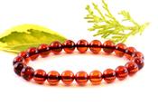Perfect Round Red Amber Bracelet