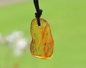 Baltic Amber Amulet with 2 X 40-Million-Year-Old Insect Inclusions
