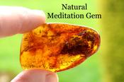 Amber Worry Stone – Stress Relief &amp; Healing Energy