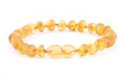 Natural Amber Anklet, Unpolished Finish