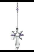 Large Crystal Angel June - Light Amethyst