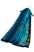 Fashion Scarf - Van Gogh Almond Blossom Print Silk Scarf: Blue SC-3380-A