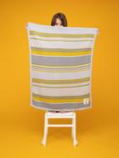 Cosatto Knitted Stripe Blanket - Grey/Yellow BLAN0213