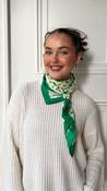 Celtic Ore Crafts - IRS-036E Polysilk Scarf Shamrock Green/Cream image