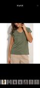 J.W. Atelier - 100% linen V-neck raglan sleeve T-shirt: Olive image