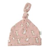 HAT1359 Bunnies on Pink Baby Hat 0-6m image