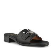 Oh! My Sandals 5890 Black Leather Sliders image