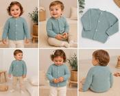 Cotton Socks - Baby Knit Cardigan | Ref. 316-2 • 100% Cotton: Green image