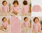 Cotton Socks - Baby Knit Cardigan | Ref. 316-2 • 100% Cotton: Pink image