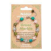 Celtic Ore Crafts - Bracelet Metal Shamrock Beads, Marble IRB-052B image