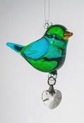 Wild Things Fantasy Glass Pretty Little Bird - Emerald
