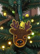 Maple Moon - Felt &amp; Fabric Beaded Reindeer