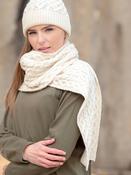 Aran Crafts - HEART DESIGN HAT X4943 : Natural image