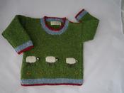 Julie Dillon Knitwear - Green Sheep Merino Wool sweater