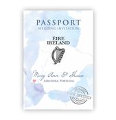 Blue Bliss Passport Invitation