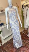 Julie High Neck Dress in Lilac Print image