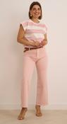 Cropped Cotton Jean Pink image