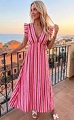 Red &amp;amp; Pink Stripe Dress image