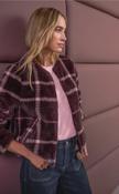 Street One Faux Fur Jacket Pattern Rust Rouge image