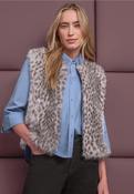 Street One Faux Fur Vest - Clay Sand image