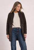 Street One Teddy Coat with Quilted Section - Brown