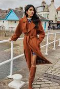 Nobodys Child Ericana Light Brown Double-Breasted Trench Coat image