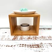 Bamboo wax melt burner