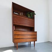 Turnidge of London Mid-Century Teak Bureau Bookcase | c.1960s image