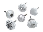 Drawer Knobs, Set Of 6, 4cm - 4.5cm (nn456)