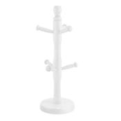 Wooden 6 Peg Mug Tree, White