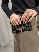 Black &amp; Gold Crackle Pouch