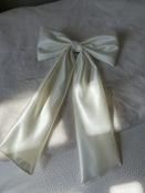 Long Tails Ivory Clip Bow