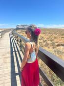 Fuschia Oversized Rosebud claw clip