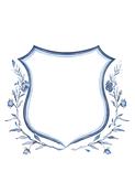 Vintage Blue Crest Nursery Prints - A4 / Include Frame / Add Gift Wrap image