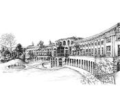 Powerscourt Hotel Ink Venue Print - A4 / Include Frame / Add Gift Wrap