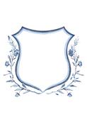 Vintage Blue Crest Nursery Prints - A3 / Include Frame / Add Gift Wrap image