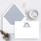 Classic Blue Crest Kids Notelets - 100 / No Envelope Liner