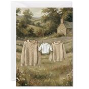 Knitted in Love, New Baby Congratulations Card image