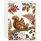 Baby Squirrel, Woodland Greeting Card image