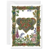 Snaidhm an Ghrá, Irish Celtic Knot Heart Blank Greeting Card image