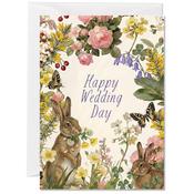 Happy Wedding Day, Floral Card image