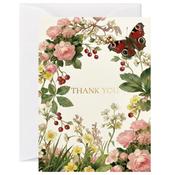 Thank You, Vintage Butterfly Thank You Greeting Card image