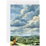 Madra Rua ag Smaoineamh Ort, Thinking of You, Sympathy &amp; Support Greeting Card image