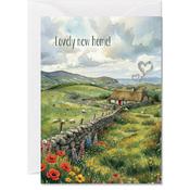 Lovely New Home – Countryside Cottage Housewarming Greeting Card image