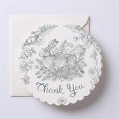 Thank You Wild Hare, Scalloped Round Thank You Greeting Card image
