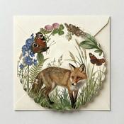 Madra Rua na nDraíocht, Scalloped Greeting Card image