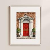 Loreto College, St. Stephen's Green, Front Door Painted Venue Print - A3 / Include Frame / Add Gift Wrap