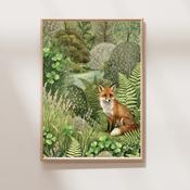Meadow Fox Art Print - A3 image