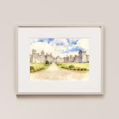 Ashford Castle Painted Venue Print - A4 / No Frame / Add Gift Wrap